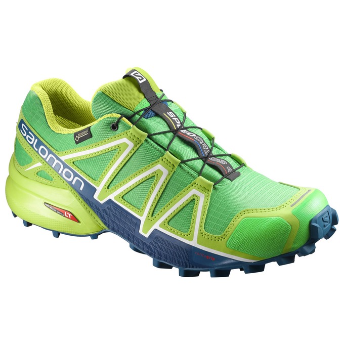 Chaussures De Trail Running Salomon Homme Vert / Jaune - Salomon SPEEDCROSS 4 GTX® - France (7164-NH